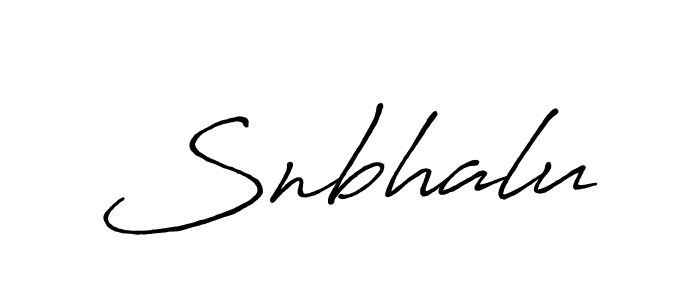 Snbhalu stylish signature style. Best Handwritten Sign (Antro_Vectra_Bolder) for my name. Handwritten Signature Collection Ideas for my name Snbhalu. Snbhalu signature style 7 images and pictures png