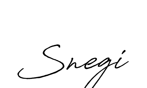 Make a beautiful signature design for name Snegi. With this signature (Antro_Vectra_Bolder) style, you can create a handwritten signature for free. Snegi signature style 7 images and pictures png