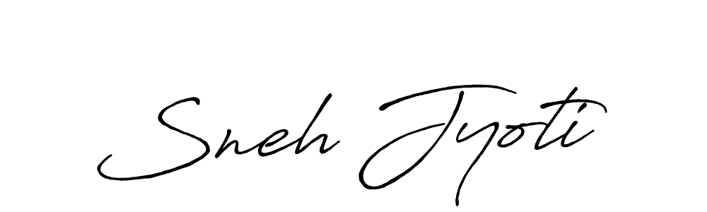 Make a beautiful signature design for name Sneh Jyoti. With this signature (Antro_Vectra_Bolder) style, you can create a handwritten signature for free. Sneh Jyoti signature style 7 images and pictures png
