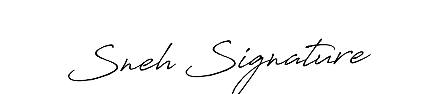 Sneh Signature stylish signature style. Best Handwritten Sign (Antro_Vectra_Bolder) for my name. Handwritten Signature Collection Ideas for my name Sneh Signature. Sneh Signature signature style 7 images and pictures png