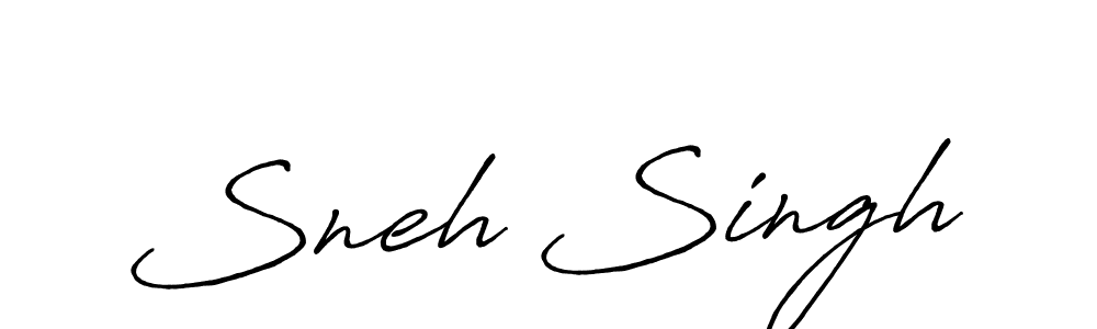 Sneh Singh stylish signature style. Best Handwritten Sign (Antro_Vectra_Bolder) for my name. Handwritten Signature Collection Ideas for my name Sneh Singh. Sneh Singh signature style 7 images and pictures png
