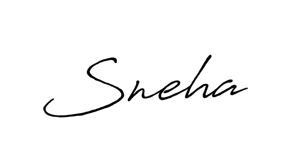 How to make Sneha  name signature. Use Antro_Vectra_Bolder style for creating short signs online. This is the latest handwritten sign. Sneha  signature style 7 images and pictures png