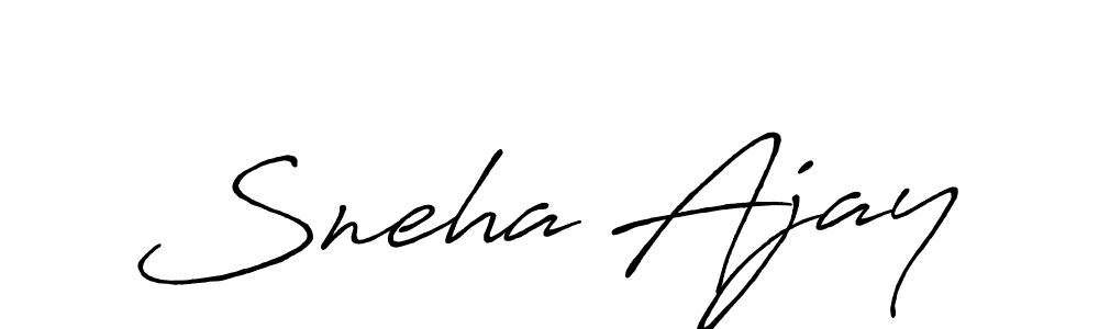The best way (Antro_Vectra_Bolder) to make a short signature is to pick only two or three words in your name. The name Sneha Ajay include a total of six letters. For converting this name. Sneha Ajay signature style 7 images and pictures png