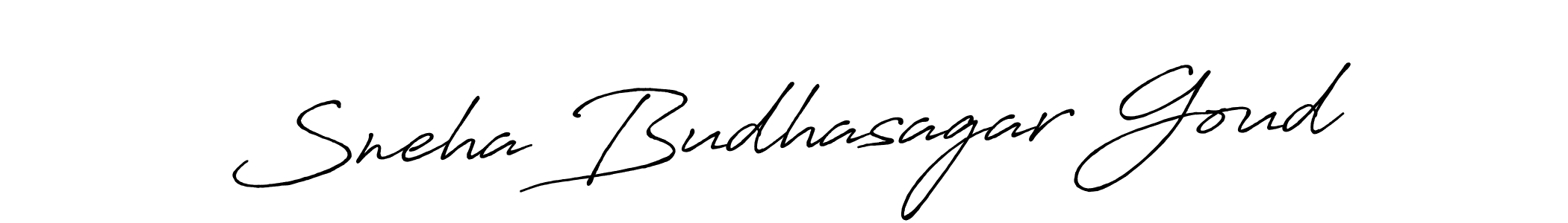 Create a beautiful signature design for name Sneha Budhasagar Goud. With this signature (Antro_Vectra_Bolder) fonts, you can make a handwritten signature for free. Sneha Budhasagar Goud signature style 7 images and pictures png