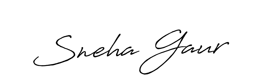 Make a beautiful signature design for name Sneha Gaur. With this signature (Antro_Vectra_Bolder) style, you can create a handwritten signature for free. Sneha Gaur signature style 7 images and pictures png