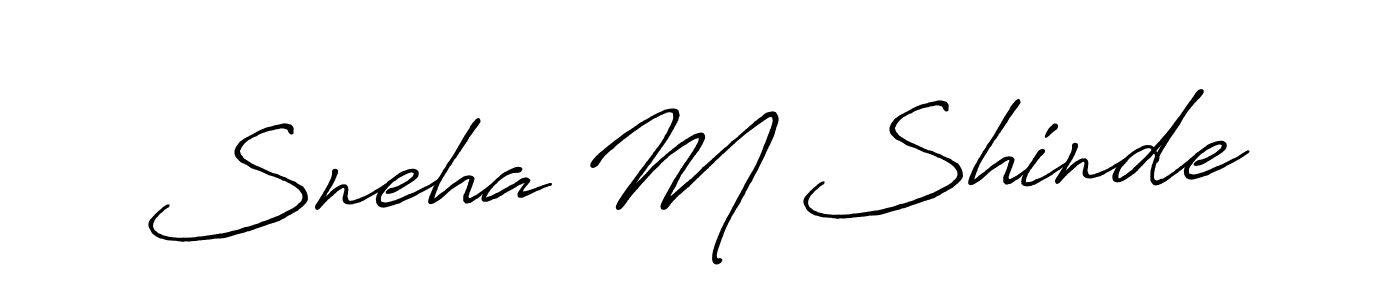 This is the best signature style for the Sneha M Shinde name. Also you like these signature font (Antro_Vectra_Bolder). Mix name signature. Sneha M Shinde signature style 7 images and pictures png