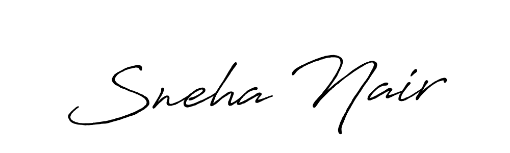 Use a signature maker to create a handwritten signature online. With this signature software, you can design (Antro_Vectra_Bolder) your own signature for name Sneha Nair. Sneha Nair signature style 7 images and pictures png