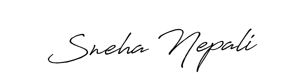 Antro_Vectra_Bolder is a professional signature style that is perfect for those who want to add a touch of class to their signature. It is also a great choice for those who want to make their signature more unique. Get Sneha Nepali name to fancy signature for free. Sneha Nepali signature style 7 images and pictures png