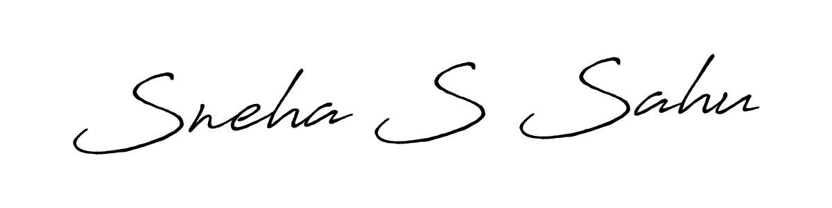 Create a beautiful signature design for name Sneha S Sahu. With this signature (Antro_Vectra_Bolder) fonts, you can make a handwritten signature for free. Sneha S Sahu signature style 7 images and pictures png