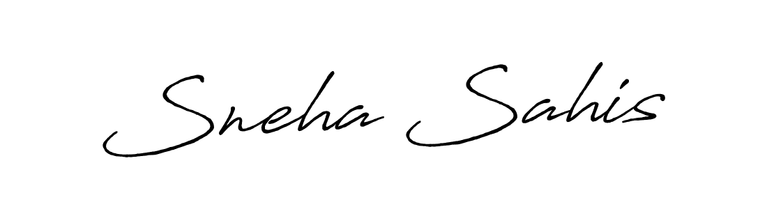 Make a beautiful signature design for name Sneha Sahis. With this signature (Antro_Vectra_Bolder) style, you can create a handwritten signature for free. Sneha Sahis signature style 7 images and pictures png