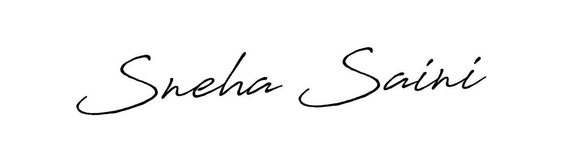 How to make Sneha Saini signature? Antro_Vectra_Bolder is a professional autograph style. Create handwritten signature for Sneha Saini name. Sneha Saini signature style 7 images and pictures png