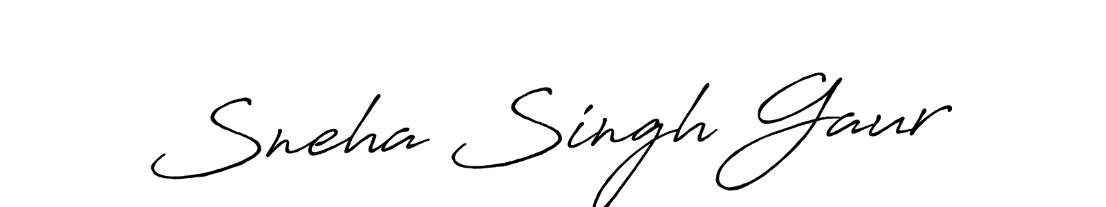 You should practise on your own different ways (Antro_Vectra_Bolder) to write your name (Sneha Singh Gaur) in signature. don't let someone else do it for you. Sneha Singh Gaur signature style 7 images and pictures png