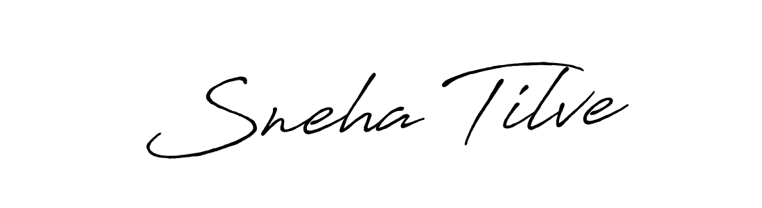 Make a beautiful signature design for name Sneha Tilve. With this signature (Antro_Vectra_Bolder) style, you can create a handwritten signature for free. Sneha Tilve signature style 7 images and pictures png