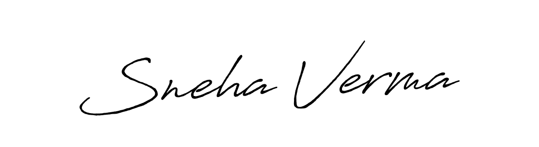 Design your own signature with our free online signature maker. With this signature software, you can create a handwritten (Antro_Vectra_Bolder) signature for name Sneha Verma. Sneha Verma signature style 7 images and pictures png