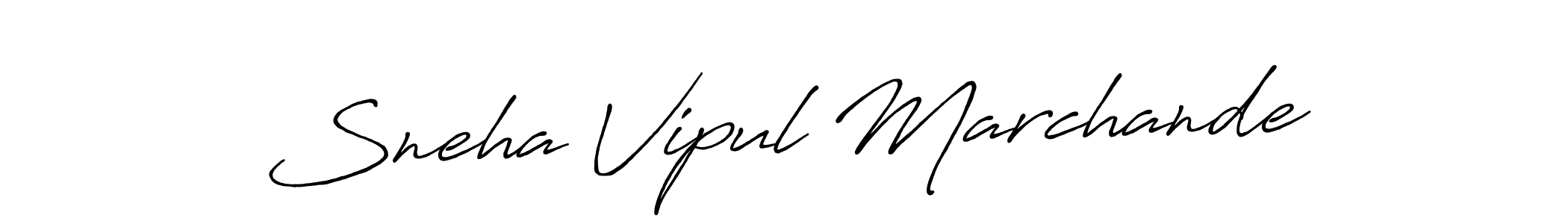 This is the best signature style for the Sneha Vipul Marchande name. Also you like these signature font (Antro_Vectra_Bolder). Mix name signature. Sneha Vipul Marchande signature style 7 images and pictures png