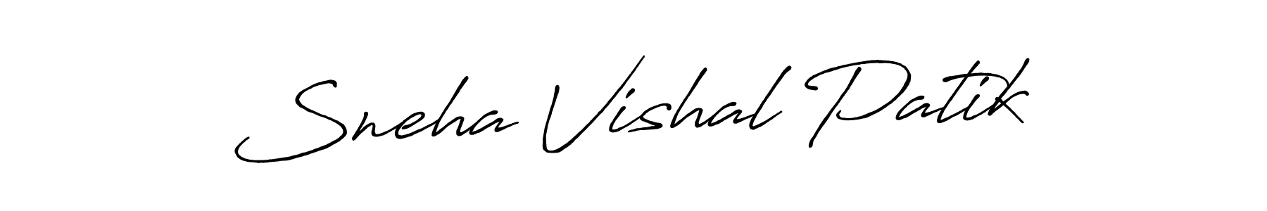 How to make Sneha Vishal Patik signature? Antro_Vectra_Bolder is a professional autograph style. Create handwritten signature for Sneha Vishal Patik name. Sneha Vishal Patik signature style 7 images and pictures png