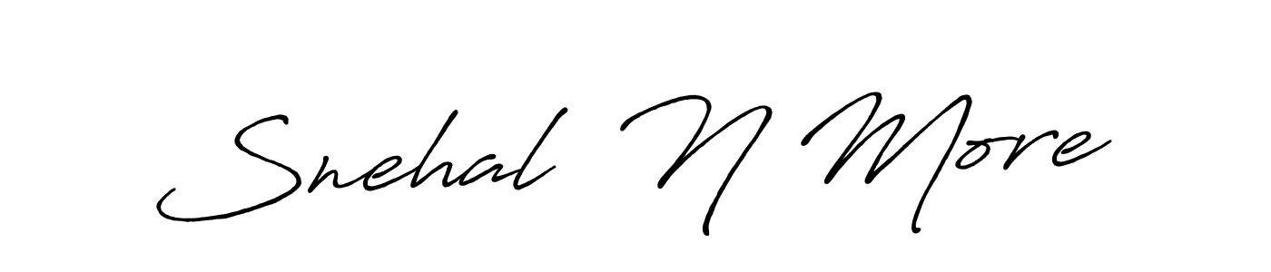 Make a beautiful signature design for name Snehal  N More. Use this online signature maker to create a handwritten signature for free. Snehal  N More signature style 7 images and pictures png