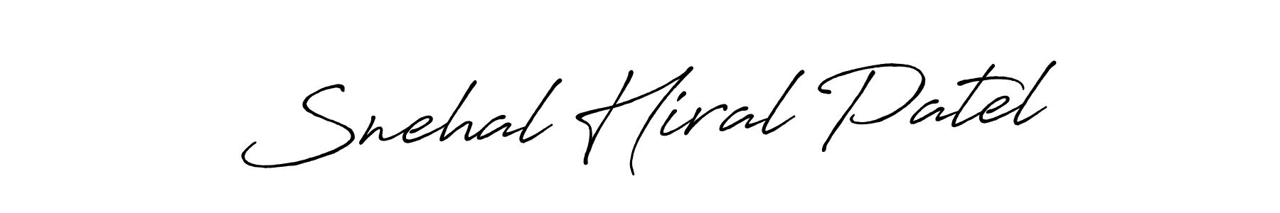 How to make Snehal Hiral Patel signature? Antro_Vectra_Bolder is a professional autograph style. Create handwritten signature for Snehal Hiral Patel name. Snehal Hiral Patel signature style 7 images and pictures png