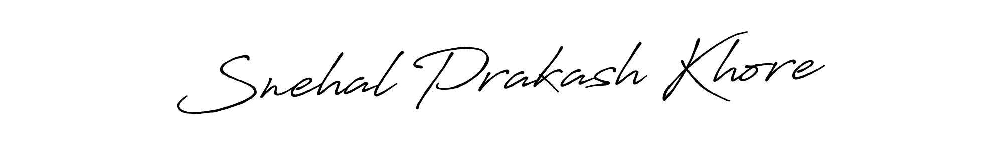 Make a beautiful signature design for name Snehal Prakash Khore. With this signature (Antro_Vectra_Bolder) style, you can create a handwritten signature for free. Snehal Prakash Khore signature style 7 images and pictures png