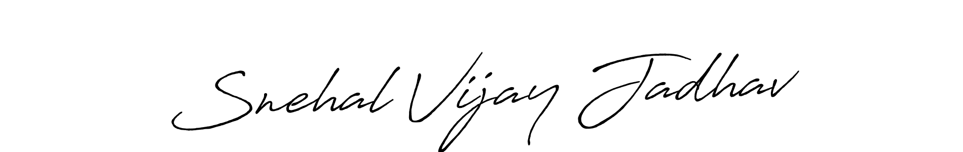 Antro_Vectra_Bolder is a professional signature style that is perfect for those who want to add a touch of class to their signature. It is also a great choice for those who want to make their signature more unique. Get Snehal Vijay Jadhav name to fancy signature for free. Snehal Vijay Jadhav signature style 7 images and pictures png