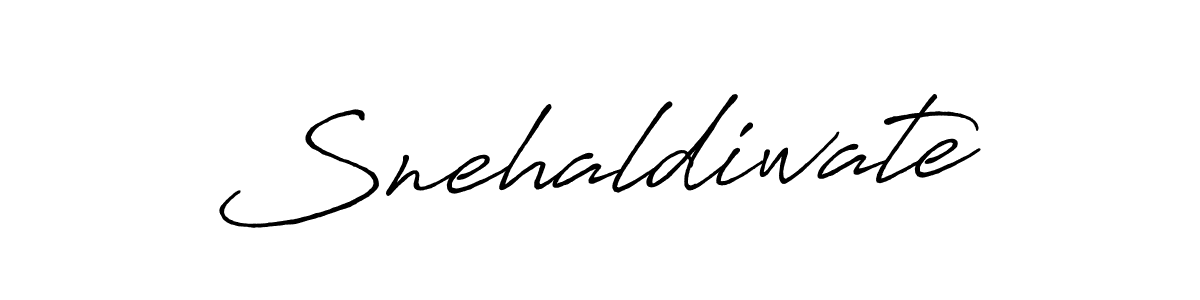 Make a beautiful signature design for name Snehaldiwate. With this signature (Antro_Vectra_Bolder) style, you can create a handwritten signature for free. Snehaldiwate signature style 7 images and pictures png