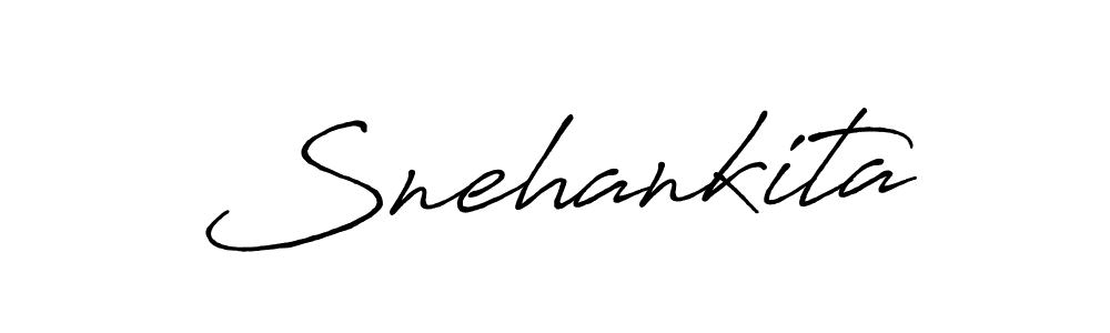 Use a signature maker to create a handwritten signature online. With this signature software, you can design (Antro_Vectra_Bolder) your own signature for name Snehankita. Snehankita signature style 7 images and pictures png