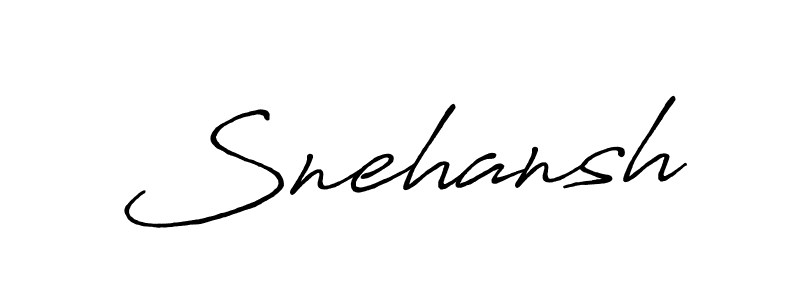 Make a beautiful signature design for name Snehansh. With this signature (Antro_Vectra_Bolder) style, you can create a handwritten signature for free. Snehansh signature style 7 images and pictures png