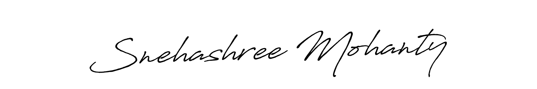 Make a beautiful signature design for name Snehashree Mohanty. With this signature (Antro_Vectra_Bolder) style, you can create a handwritten signature for free. Snehashree Mohanty signature style 7 images and pictures png