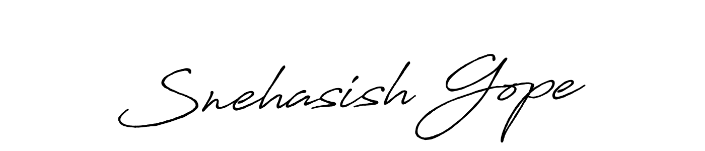 Snehasish Gope stylish signature style. Best Handwritten Sign (Antro_Vectra_Bolder) for my name. Handwritten Signature Collection Ideas for my name Snehasish Gope. Snehasish Gope signature style 7 images and pictures png