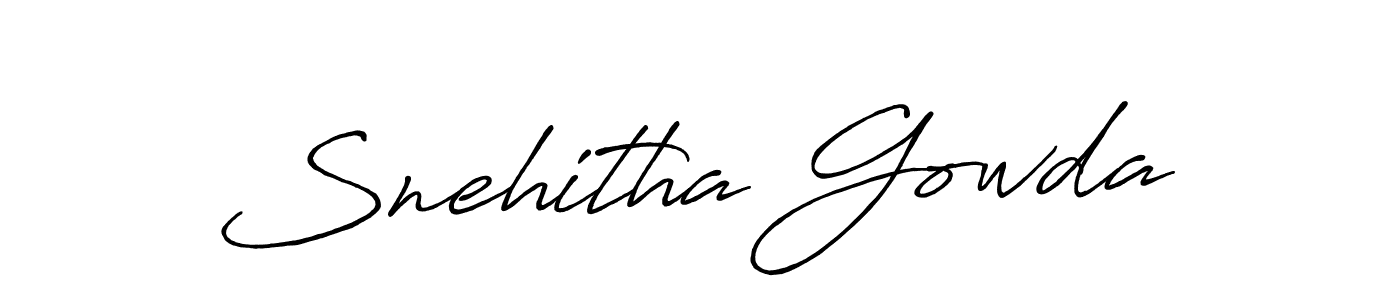 Also we have Snehitha Gowda name is the best signature style. Create professional handwritten signature collection using Antro_Vectra_Bolder autograph style. Snehitha Gowda signature style 7 images and pictures png