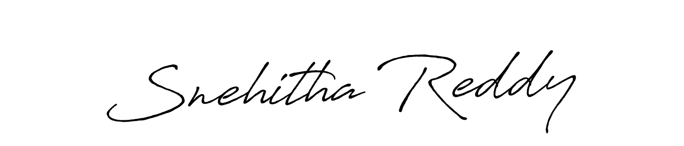 How to make Snehitha Reddy name signature. Use Antro_Vectra_Bolder style for creating short signs online. This is the latest handwritten sign. Snehitha Reddy signature style 7 images and pictures png