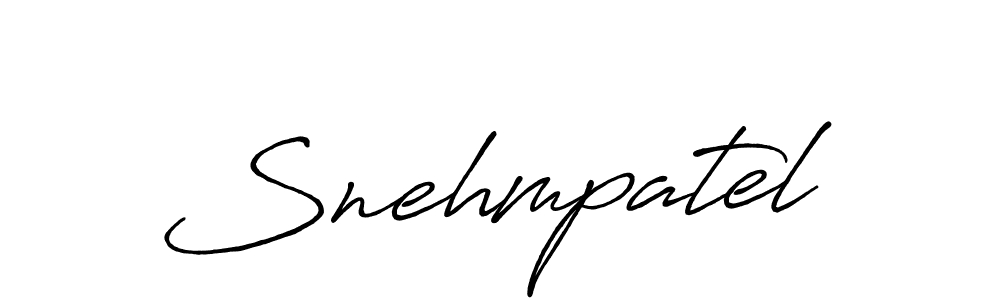 Make a beautiful signature design for name Snehmpatel. With this signature (Antro_Vectra_Bolder) style, you can create a handwritten signature for free. Snehmpatel signature style 7 images and pictures png