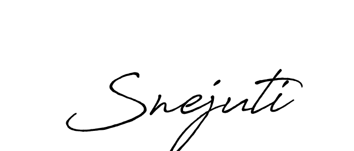 Use a signature maker to create a handwritten signature online. With this signature software, you can design (Antro_Vectra_Bolder) your own signature for name Snejuti. Snejuti signature style 7 images and pictures png