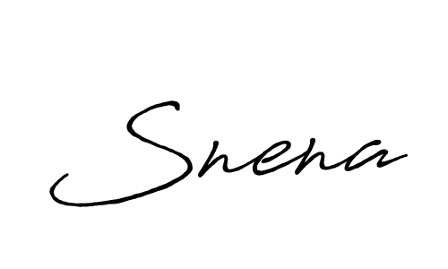 Snena stylish signature style. Best Handwritten Sign (Antro_Vectra_Bolder) for my name. Handwritten Signature Collection Ideas for my name Snena. Snena signature style 7 images and pictures png