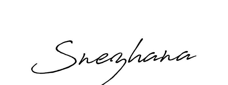 Snezhana stylish signature style. Best Handwritten Sign (Antro_Vectra_Bolder) for my name. Handwritten Signature Collection Ideas for my name Snezhana. Snezhana signature style 7 images and pictures png