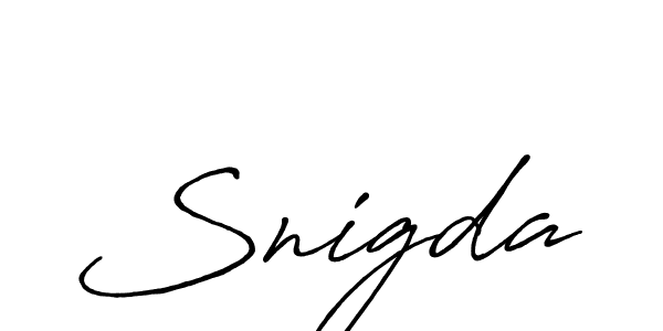 if you are searching for the best signature style for your name Snigda. so please give up your signature search. here we have designed multiple signature styles  using Antro_Vectra_Bolder. Snigda signature style 7 images and pictures png