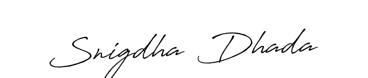 Antro_Vectra_Bolder is a professional signature style that is perfect for those who want to add a touch of class to their signature. It is also a great choice for those who want to make their signature more unique. Get Snigdha  Dhada name to fancy signature for free. Snigdha  Dhada signature style 7 images and pictures png