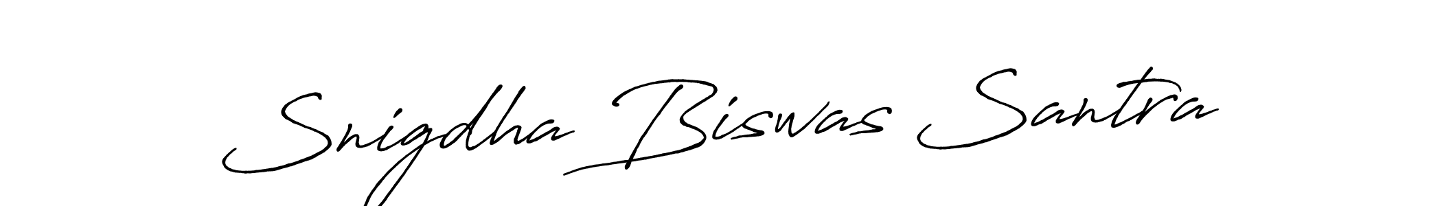 Design your own signature with our free online signature maker. With this signature software, you can create a handwritten (Antro_Vectra_Bolder) signature for name Snigdha Biswas Santra. Snigdha Biswas Santra signature style 7 images and pictures png