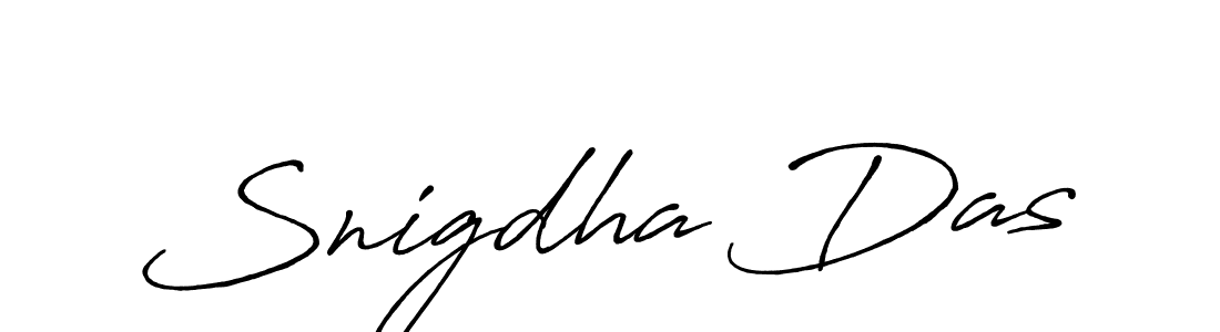 Create a beautiful signature design for name Snigdha Das. With this signature (Antro_Vectra_Bolder) fonts, you can make a handwritten signature for free. Snigdha Das signature style 7 images and pictures png