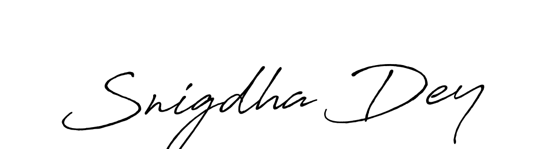 Snigdha Dey stylish signature style. Best Handwritten Sign (Antro_Vectra_Bolder) for my name. Handwritten Signature Collection Ideas for my name Snigdha Dey. Snigdha Dey signature style 7 images and pictures png