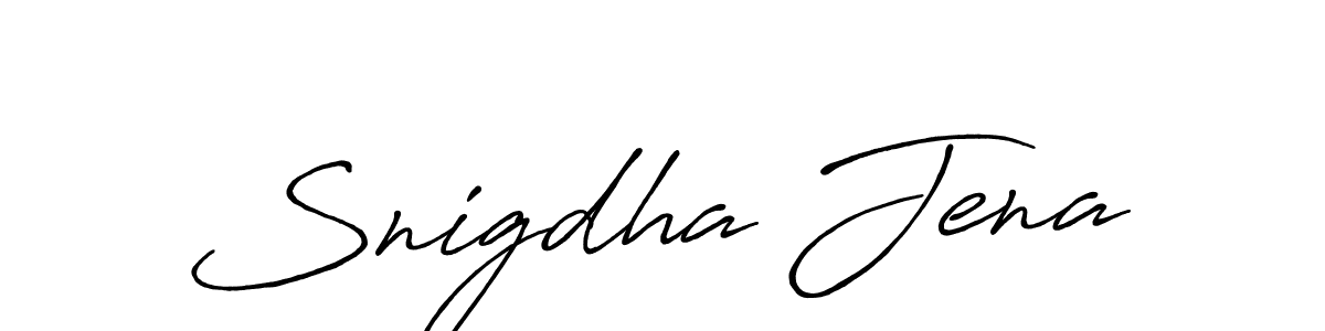 Make a beautiful signature design for name Snigdha Jena. With this signature (Antro_Vectra_Bolder) style, you can create a handwritten signature for free. Snigdha Jena signature style 7 images and pictures png