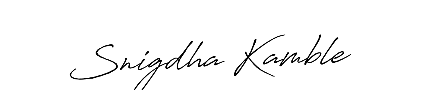 Also You can easily find your signature by using the search form. We will create Snigdha Kamble name handwritten signature images for you free of cost using Antro_Vectra_Bolder sign style. Snigdha Kamble signature style 7 images and pictures png