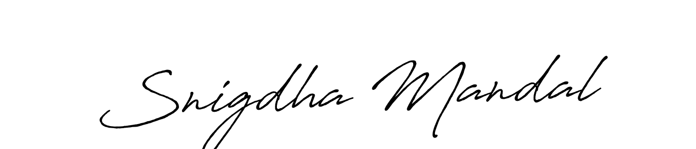 Design your own signature with our free online signature maker. With this signature software, you can create a handwritten (Antro_Vectra_Bolder) signature for name Snigdha Mandal. Snigdha Mandal signature style 7 images and pictures png