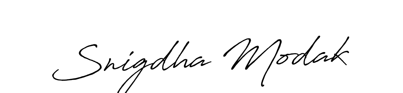 Snigdha Modak stylish signature style. Best Handwritten Sign (Antro_Vectra_Bolder) for my name. Handwritten Signature Collection Ideas for my name Snigdha Modak. Snigdha Modak signature style 7 images and pictures png