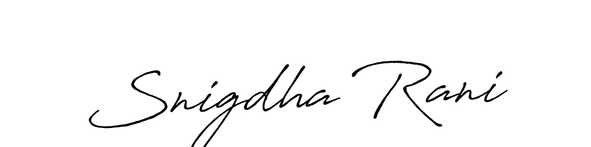 Snigdha Rani stylish signature style. Best Handwritten Sign (Antro_Vectra_Bolder) for my name. Handwritten Signature Collection Ideas for my name Snigdha Rani. Snigdha Rani signature style 7 images and pictures png
