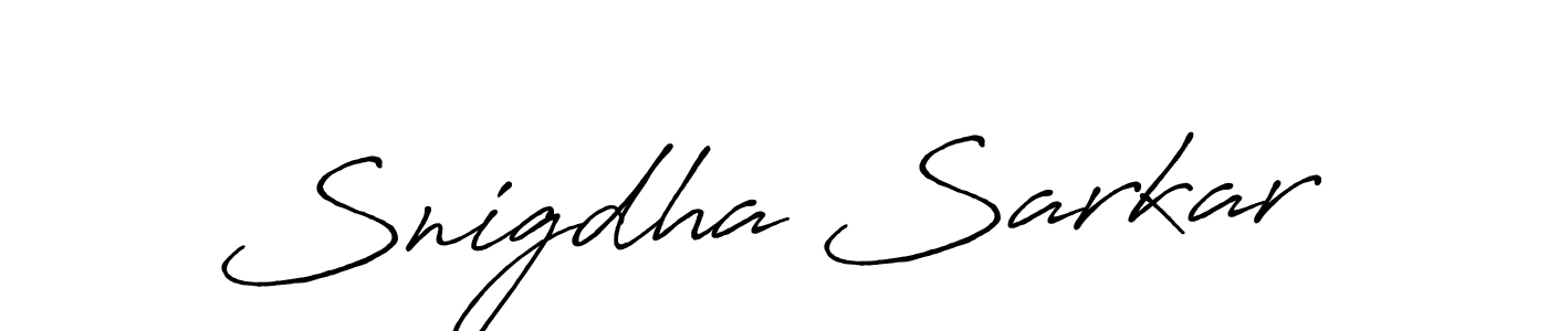 Use a signature maker to create a handwritten signature online. With this signature software, you can design (Antro_Vectra_Bolder) your own signature for name Snigdha Sarkar. Snigdha Sarkar signature style 7 images and pictures png