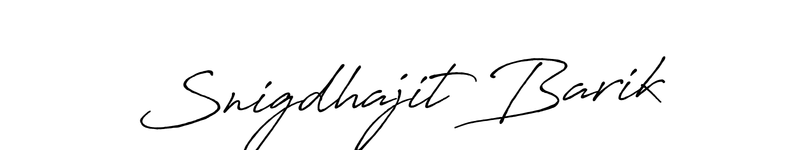 Make a beautiful signature design for name Snigdhajit Barik. With this signature (Antro_Vectra_Bolder) style, you can create a handwritten signature for free. Snigdhajit Barik signature style 7 images and pictures png