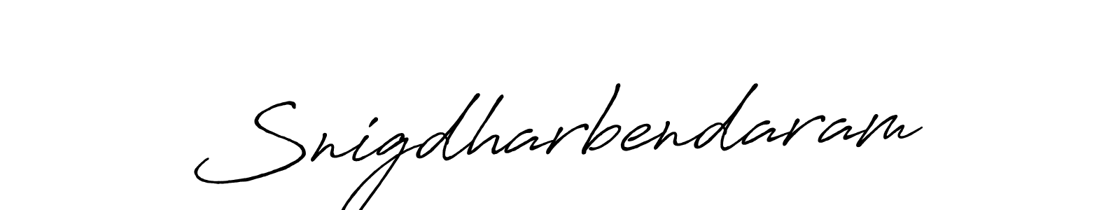 It looks lik you need a new signature style for name Snigdharbendaram. Design unique handwritten (Antro_Vectra_Bolder) signature with our free signature maker in just a few clicks. Snigdharbendaram signature style 7 images and pictures png