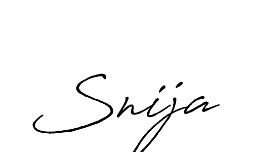 You should practise on your own different ways (Antro_Vectra_Bolder) to write your name (Snija) in signature. don't let someone else do it for you. Snija signature style 7 images and pictures png