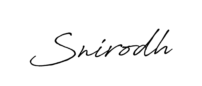 Design your own signature with our free online signature maker. With this signature software, you can create a handwritten (Antro_Vectra_Bolder) signature for name Snirodh. Snirodh signature style 7 images and pictures png